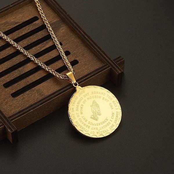 pendant necklaces hip hop rock necklace for men stainless steel round golden chain trend luxury gift jewelry, Silver
pendant necklaces hip hop rock necklace for men stainless steel round golden chain trend luxury gift jewelry, Silver