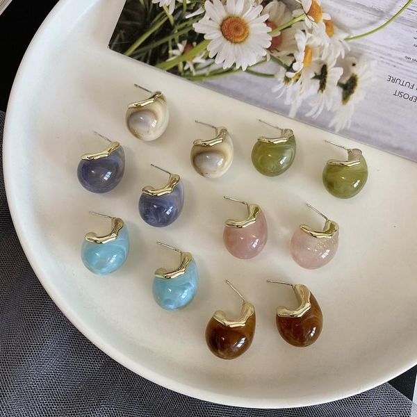 stud french retro simple geometric metal acrylic drop-shaped earrings for women candy color resin waterdrop ear daily jewelry, Golden;silver
stud french retro simple geometric metal acrylic drop-shaped earrings for women candy color resin waterdrop ear daily jewelry, Golden;silver