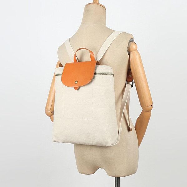 backpack vzva original men and women suitable canvas with leather casual solid color travel bag
backpack vzva original men and women suitable canvas with leather casual solid color travel bag