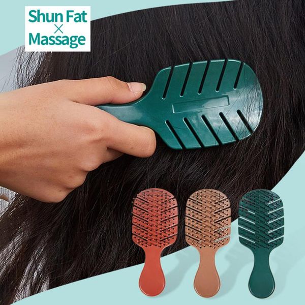 hair brushes hollow scalp massage comb leaf dry and wet blowing styling tool brush, Silver
hair brushes hollow scalp massage comb leaf dry and wet blowing styling tool brush, Silver