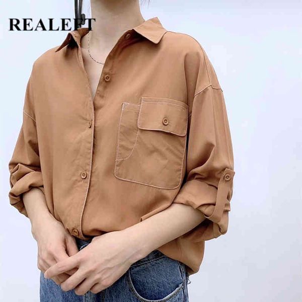 100% cotton women's blouse pocket casual loose shirts multi colors long sleeve turn-down spring summer 210428, White
100% cotton women's blouse pocket casual loose shirts multi colors long sleeve turn-down spring summer 210428, White