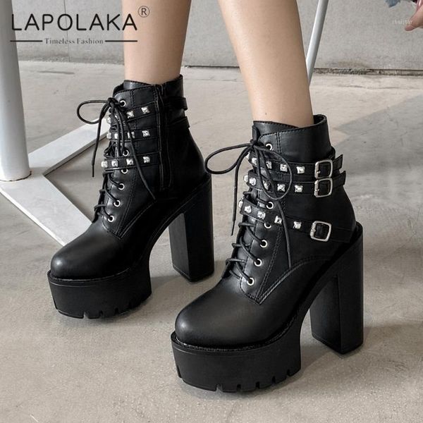boots lapolaka fashion 2021 rivet motorcycle women shoes platform thick high heels non-slip trendy street booties ladies1, Black
boots lapolaka fashion 2021 rivet motorcycle women shoes platform thick high heels non-slip trendy street booties ladies1, Black