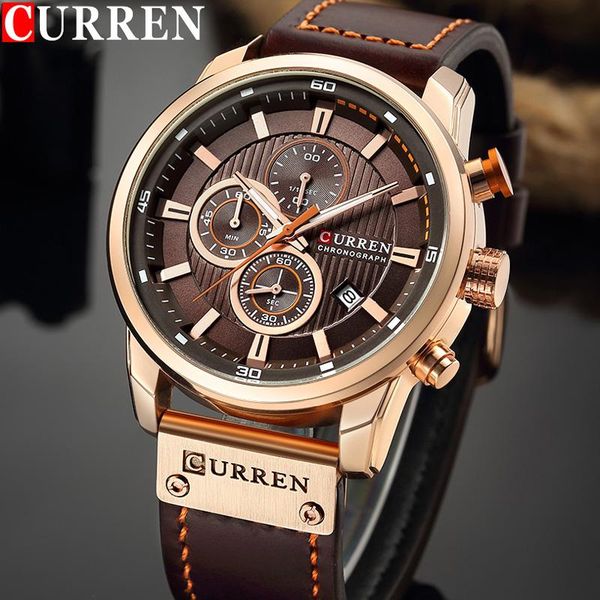 wristwatches curren luxury casual men watches military sport male wristwatch date quartz clock chronograph horloges mannens saat relojes 829, Slivery;brown
wristwatches curren luxury casual men watches military sport male wristwatch date quartz clock chronograph horloges mannens saat relojes 829, Slivery;brown