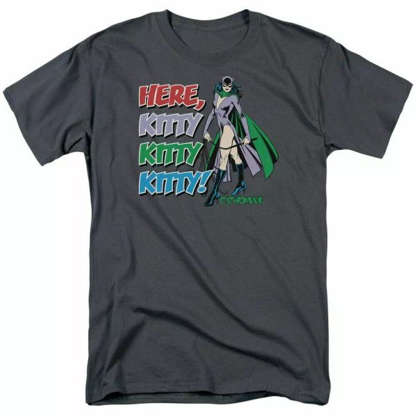 Catwoman Here Kitty T Shirt Mens Licensed DC Comics Tee Charcoal, White;black
Catwoman Here Kitty T Shirt Mens Licensed DC Comics Tee Charcoal, White;black