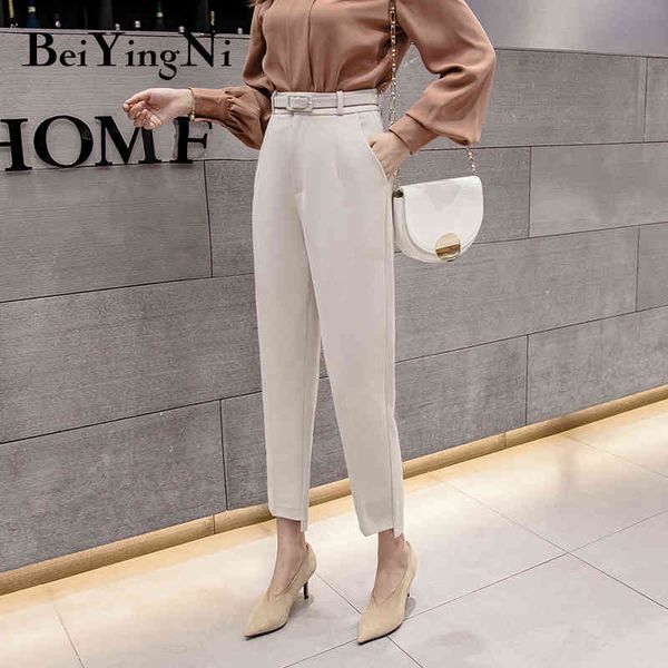 beiyingni black suit pants woman with belt caual vintage korean style autumn winter blazer harem pants female office ladies 210416, Black;white
beiyingni black suit pants woman with belt caual vintage korean style autumn winter blazer harem pants female office ladies 210416, Black;white