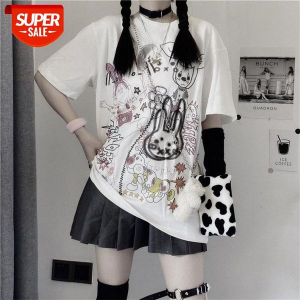 white t-shirt female new korean retro graffiti print loose bf short-sleeved trend #zo9f
white t-shirt female new korean retro graffiti print loose bf short-sleeved trend #zo9f