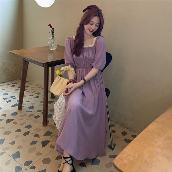 casual dresses summer 2021 korean style lace square-neck cinched skirt mid-length short sleeve small french dress women, Black;gray
casual dresses summer 2021 korean style lace square-neck cinched skirt mid-length short sleeve small french dress women, Black;gray