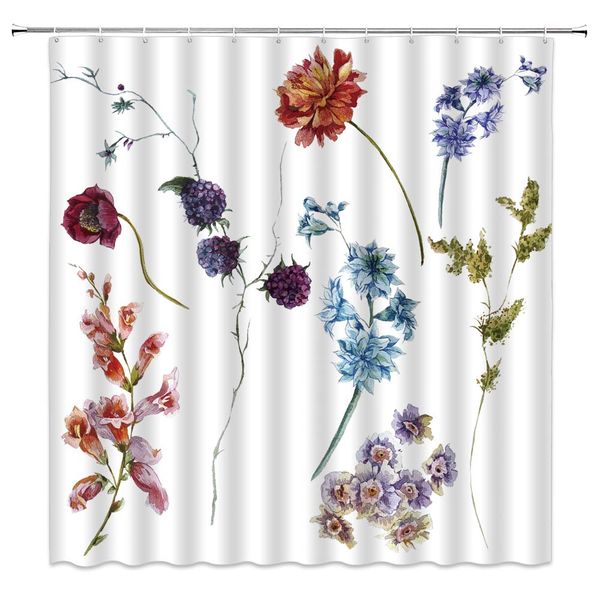 herb flower shower curtain watercolor scattered floral branches and fruit specimens,70x70 inch polyester fabric bathroom
herb flower shower curtain watercolor scattered floral branches and fruit specimens,70x70 inch polyester fabric bathroom