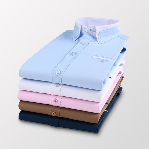 men's casual shirts browon mens long sleeved shirt business korean smart slim turn down collar oversized for men clothing, White;black
men's casual shirts browon mens long sleeved shirt business korean smart slim turn down collar oversized for men clothing, White;black