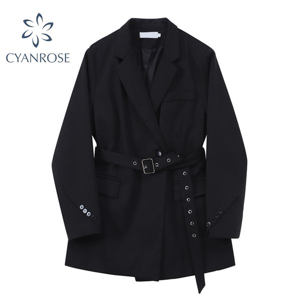 waist split slim blazer for ladies with high waist belt korean jacket outer vintage elegant button quality black coat women 210417, Black;brown
waist split slim blazer for ladies with high waist belt korean jacket outer vintage elegant button quality black coat women 210417, Black;brown