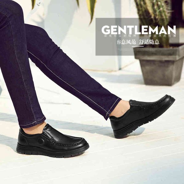 dress shoes male casual cowhide shoes, shoes for spring and low work ec7y, Black