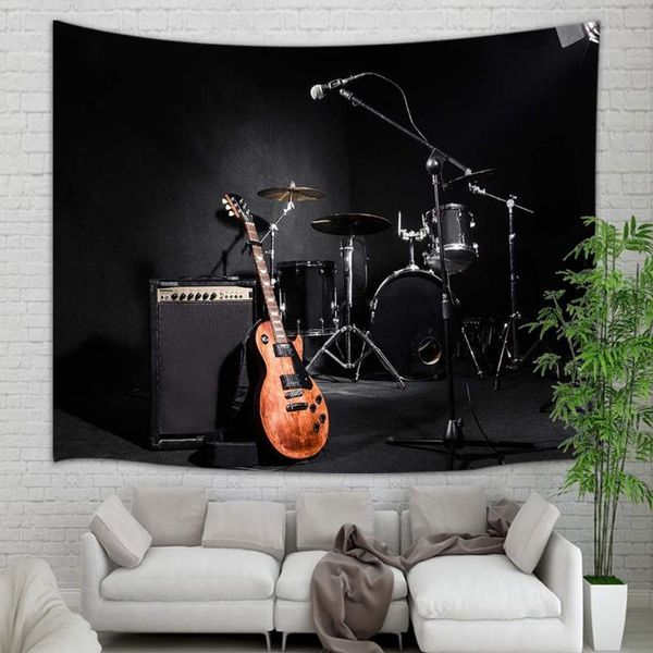 tapestries music tapestry wall hanging musical instruments guitar with drum in black art
tapestries music tapestry wall hanging musical instruments guitar with drum in black art