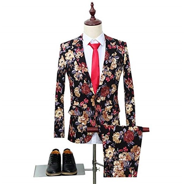 men's suits & blazers costume homme mens suit notched lapel sport coat floral one button slim fit tweed prom groom tuxedo 2pcs ter, White;black
men's suits & blazers costume homme mens suit notched lapel sport coat floral one button slim fit tweed prom groom tuxedo 2pcs ter, White;black