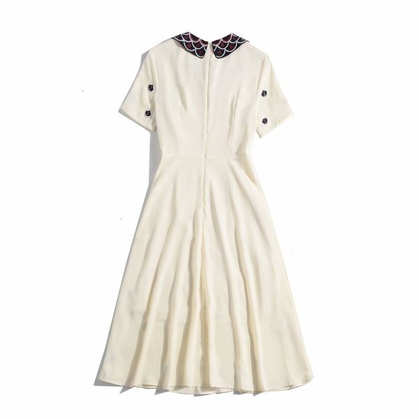 casual dresses dress celebrity inspired party ladies peter pan collar crystal beading letter embroidery short sleeve mid-calf o1kd, Black;gray
casual dresses dress celebrity inspired party ladies peter pan collar crystal beading letter embroidery short sleeve mid-calf o1kd, Black;gray
