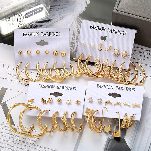 hoop & huggie fashion gold color earrings set for women simulation pearl geometric metal big circle dangle brincos jewelry gift, Golden;silver
hoop & huggie fashion gold color earrings set for women simulation pearl geometric metal big circle dangle brincos jewelry gift, Golden;silver