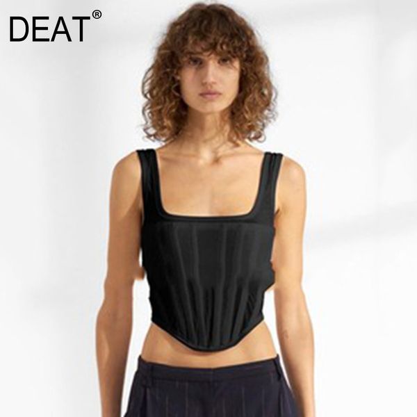 women black big size abdomen thin short tank sleeveless personality fashion tide spring summer gx887 210421, White
women black big size abdomen thin short tank sleeveless personality fashion tide spring summer gx887 210421, White