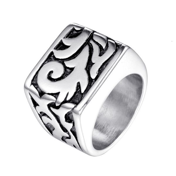delicate ring jewelry titanium steel men's aggressive personality pattern, Silver
delicate ring jewelry titanium steel men's aggressive personality pattern, Silver