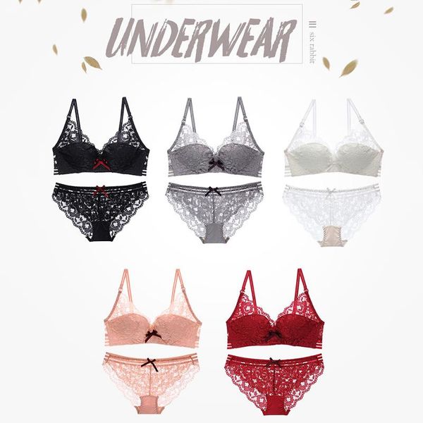 bras sets women underwear set push-up bra and panty 3/4 cup brand lace lingerie deep v intimates bralette, Red;black
bras sets women underwear set push-up bra and panty 3/4 cup brand lace lingerie deep v intimates bralette, Red;black