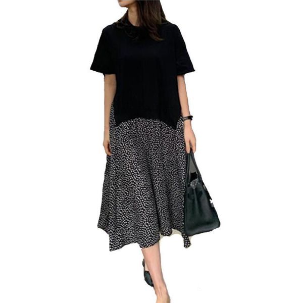 women dresses casual plus size 5xl patchwork dot print female vestidos summer two piece loose dress brand robe, Black;gray
women dresses casual plus size 5xl patchwork dot print female vestidos summer two piece loose dress brand robe, Black;gray
