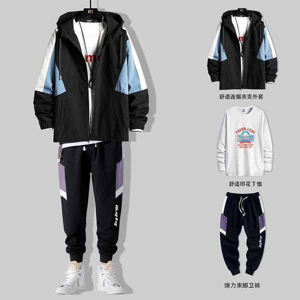 men's tracksuits korean style men sets casual loose cardigan tracksuit hoodie long sleeve fashion chandal hombre clothing db60tz, Gray
men's tracksuits korean style men sets casual loose cardigan tracksuit hoodie long sleeve fashion chandal hombre clothing db60tz, Gray