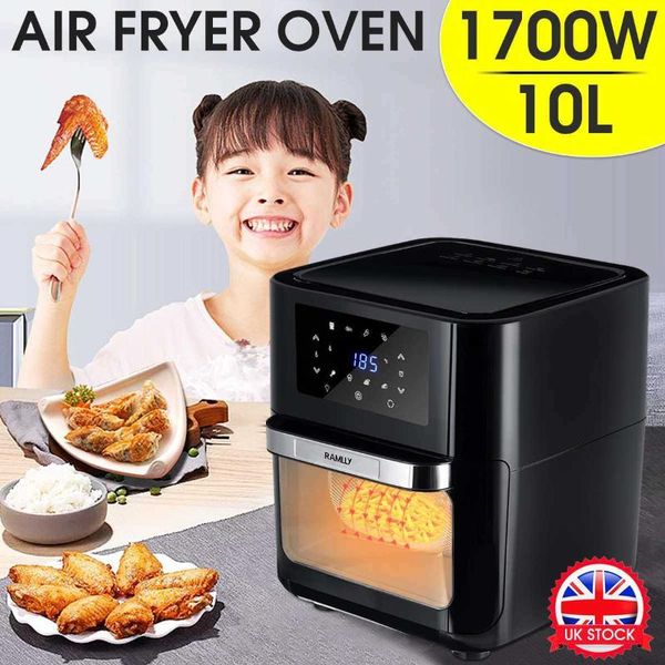 air fryers 1700w fryer oven toaster multifunctional electric deep oil health pizza cooker led touch screen