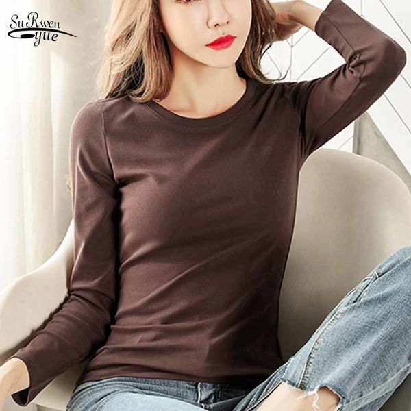 fashion cotton long sleeve t-shirt autumn korean style blouse women solid color inner bottoming blusas 11553 210508, White
fashion cotton long sleeve t-shirt autumn korean style blouse women solid color inner bottoming blusas 11553 210508, White