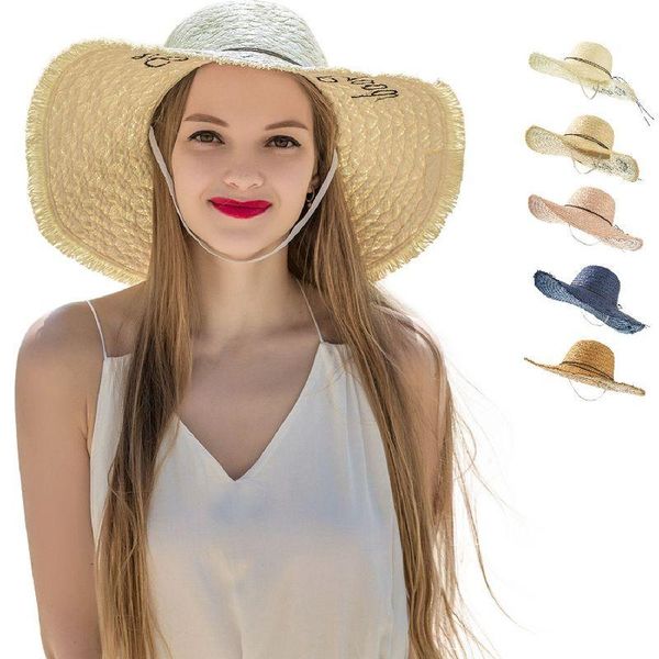 wide brim hats simple foldable floppy girls straw hat sun beach women summer protect travel cap lady female, Blue;gray
wide brim hats simple foldable floppy girls straw hat sun beach women summer protect travel cap lady female, Blue;gray