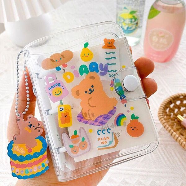card holders 90pcs pages bear notebook pendant portable diary book mini travel planner notepad cover girls journal holder, Brown;gray
card holders 90pcs pages bear notebook pendant portable diary book mini travel planner notepad cover girls journal holder, Brown;gray