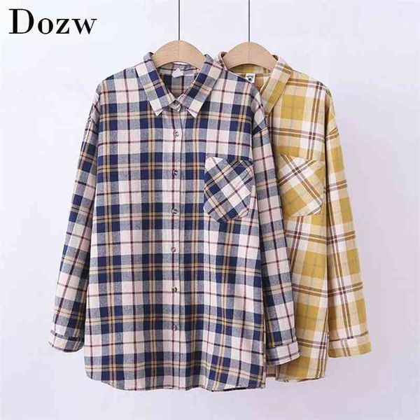 women long sleeve plaid blouse causal shirts office turn down collar fashion shirt plus size loose pocket haut femme 210515, White
women long sleeve plaid blouse causal shirts office turn down collar fashion shirt plus size loose pocket haut femme 210515, White