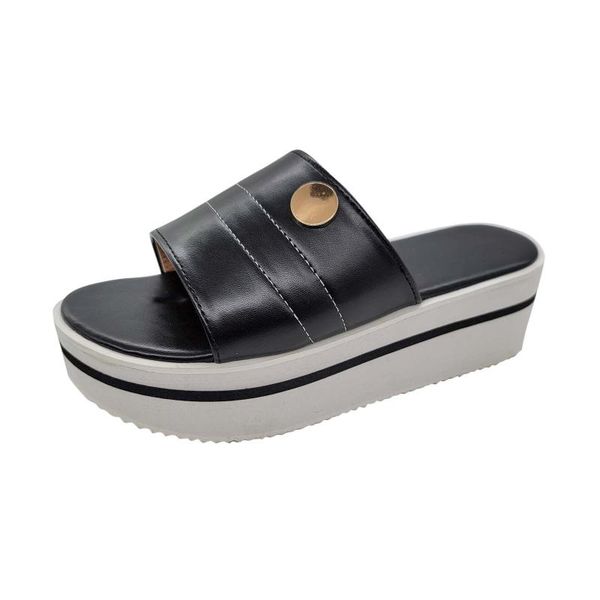 women thick platform slippers summer beach eva soft sole slide sandals fish mouth solid color anti-slip shoes, Black
women thick platform slippers summer beach eva soft sole slide sandals fish mouth solid color anti-slip shoes, Black