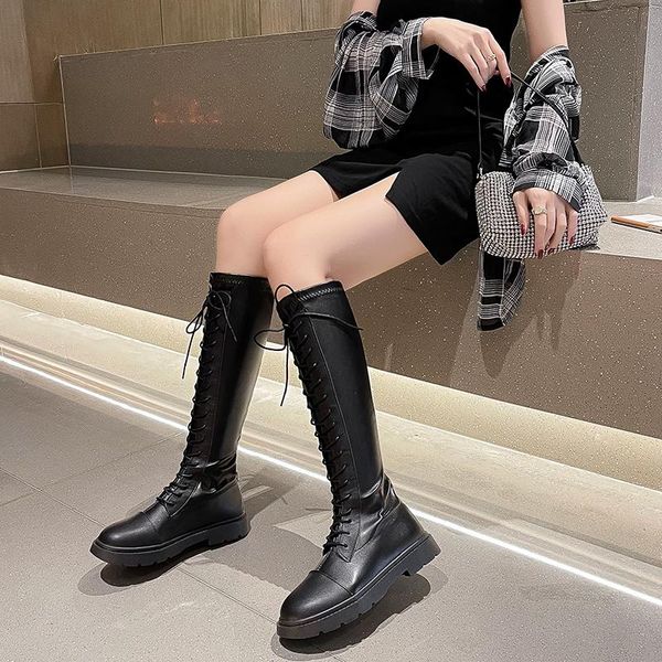 boots women comfort knee high long winter shoes ladies pu leather lace-up warm plush 2021 female footwear fashion, Black
boots women comfort knee high long winter shoes ladies pu leather lace-up warm plush 2021 female footwear fashion, Black