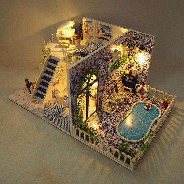 1Set DIY wooden puzzle hut Santorini style house model Exquisite model puzzle handmade toys educational toys creative gift YJN
1Set DIY wooden puzzle hut Santorini style house model Exquisite model puzzle handmade toys educational toys creative gift YJN