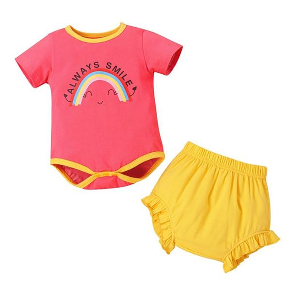 clothing sets born baby boys girls summer short sleeve set, cartoon rainbow print o-neck romper and pants 2-piece suits 0-24m, White
clothing sets born baby boys girls summer short sleeve set, cartoon rainbow print o-neck romper and pants 2-piece suits 0-24m, White