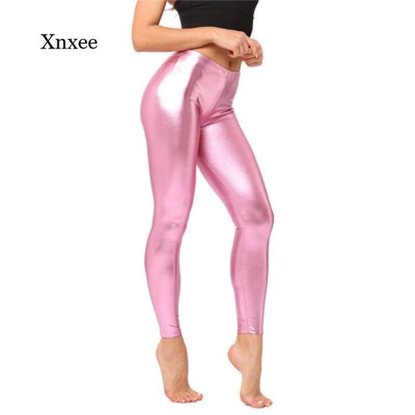 women's leggings ladies fashion silver metallic luster laser leather tights candy color, Black
women's leggings ladies fashion silver metallic luster laser leather tights candy color, Black