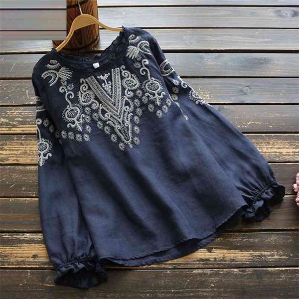 spring autumn arts style women long sleeve tshirt vintage embroidery loose cotton linen tee shirt femme plus size d455 210512, White
spring autumn arts style women long sleeve tshirt vintage embroidery loose cotton linen tee shirt femme plus size d455 210512, White