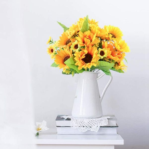 artificial fall silk sunflowers bright yellow sunflower bouquets with stems 4 bunches/pack for home wedding decoration decorative flowers &
artificial fall silk sunflowers bright yellow sunflower bouquets with stems 4 bunches/pack for home wedding decoration decorative flowers &
