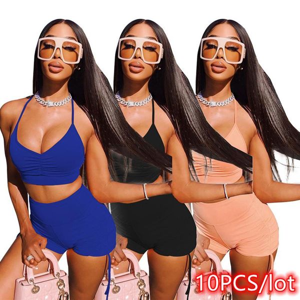 women's tracksuits 10pcs women two piece set backless halter crop matching ruch shorts club outfits lounge wear bulk item in wholesale, Gray
women's tracksuits 10pcs women two piece set backless halter crop matching ruch shorts club outfits lounge wear bulk item in wholesale, Gray