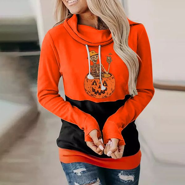 christmas cute pumpkin print women's hoodie ladies comfortable loose party holiday show long sleeves, Black
christmas cute pumpkin print women's hoodie ladies comfortable loose party holiday show long sleeves, Black