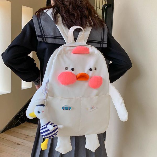 backpack duck female college student class bag simple school original niche solid color
backpack duck female college student class bag simple school original niche solid color