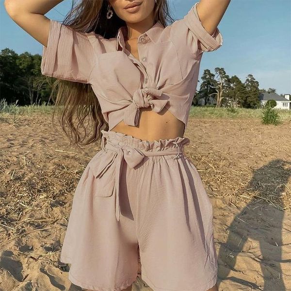women's tracksuits women two piece set summer vacation two-piece suit fresh and elegant seaside leisure simple of shirt bow outfit, Gray
women's tracksuits women two piece set summer vacation two-piece suit fresh and elegant seaside leisure simple of shirt bow outfit, Gray