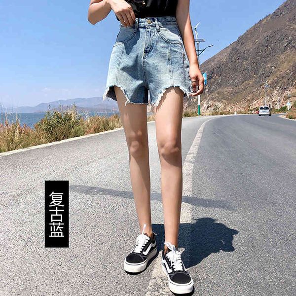 women's shorts denim summer 2020 new net red high waist loose and thin wide leg pants, White;black
women's shorts denim summer 2020 new net red high waist loose and thin wide leg pants, White;black