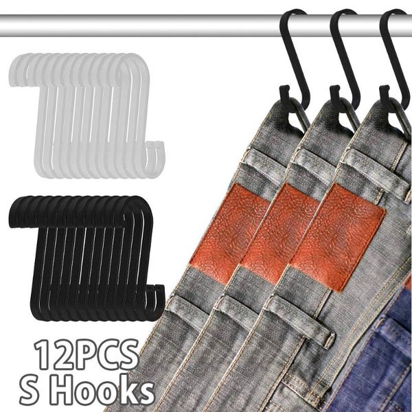 hooks & rails 12 pcs s metal shape heavy duty 304 stainless steel flat hangers for hanging plants pots pans closet
hooks & rails 12 pcs s metal shape heavy duty 304 stainless steel flat hangers for hanging plants pots pans closet