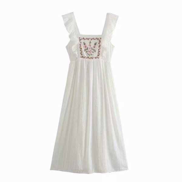 summer dress women embroidery ruffled straps back knotted maxi dress elegant chic lady vintage dresses women robe femme 210709, Black;gray
summer dress women embroidery ruffled straps back knotted maxi dress elegant chic lady vintage dresses women robe femme 210709, Black;gray