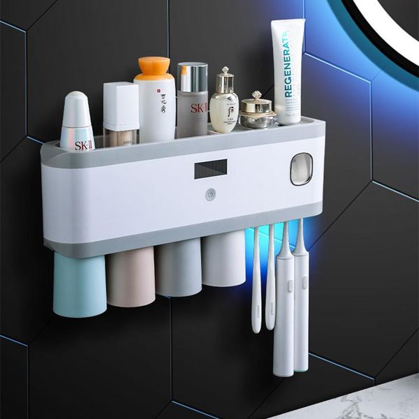 toothbrush holders intelligent ultraviolet sterilizing rack wall mounted disinfectant no hole multifunctional
toothbrush holders intelligent ultraviolet sterilizing rack wall mounted disinfectant no hole multifunctional