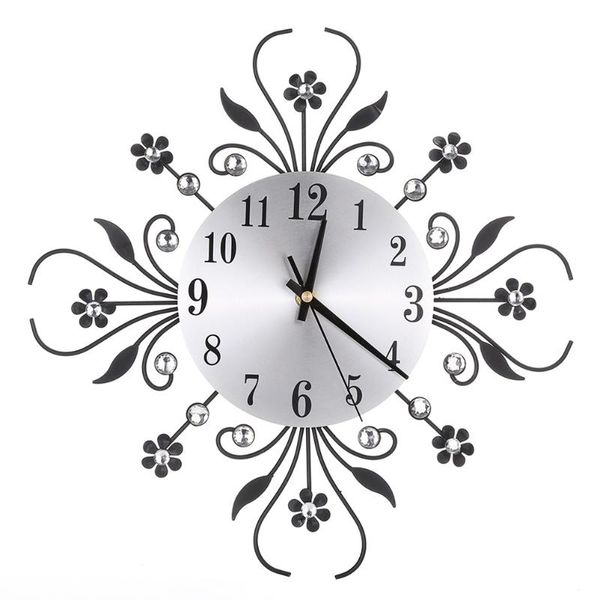 wall clocks modern metal diamonds flower silent clock 3d art office house living room decoration (black)
wall clocks modern metal diamonds flower silent clock 3d art office house living room decoration (black)