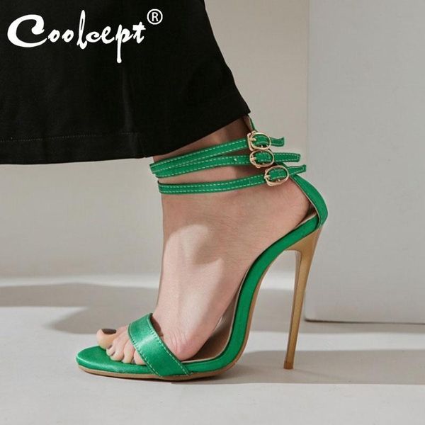 coolcept plus size 34-47 women sandals high heel shoes ankle strap buckle soft sole party club dance mujer footwear, Black
coolcept plus size 34-47 women sandals high heel shoes ankle strap buckle soft sole party club dance mujer footwear, Black