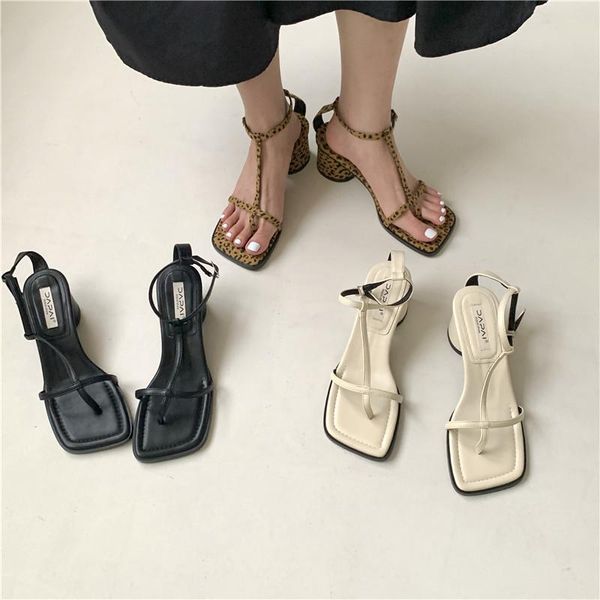 sandals dxfan brand design leopard separated toe heel women buckle strap elegant round summer beach ladies shoes, Black
sandals dxfan brand design leopard separated toe heel women buckle strap elegant round summer beach ladies shoes, Black