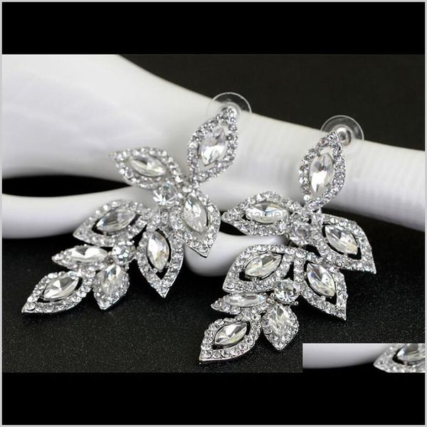 & chandelier drop delivery 2021 full rhinestone long leaf earring crystal leaves dangle wedding jewelry women prom party studs earrings q, Silver
& chandelier drop delivery 2021 full rhinestone long leaf earring crystal leaves dangle wedding jewelry women prom party studs earrings q, Silver