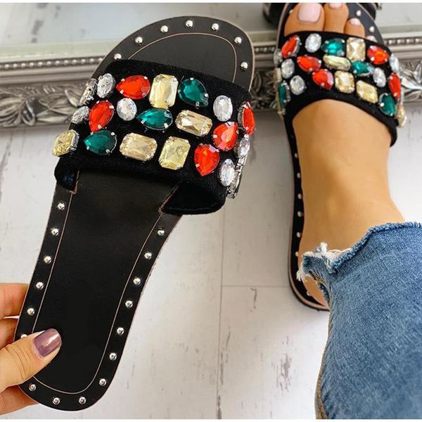 slippers fashion novelty leisure women rivet slip-on casual slides outside low flat with shoes, Black
slippers fashion novelty leisure women rivet slip-on casual slides outside low flat with shoes, Black