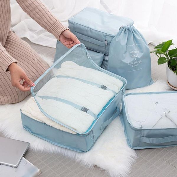 storage bags 6pcs/set travel organizers packing cubes set luggage lace buckle clothes shoe
storage bags 6pcs/set travel organizers packing cubes set luggage lace buckle clothes shoe